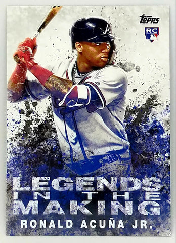 2018 Topps Update Ronald Acuna Jr Rookie #LITM-1 Legends Making, Braves, ROY