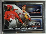 Adell, Rookie, Jo, 2017, Bowman, Chrome, Recommended Viewing, RV-LAA, Canning, Griffin, Prospect, Topps, Phenom, Los Angeles, Angels, Anaheim, Home Runs, Slugger, RC, Baseball Cards