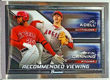Adell, Rookie, Jo, 2017, Bowman, Chrome, Recommended Viewing, RV-LAA, Canning, Griffin, Prospect, Topps, Phenom, Los Angeles, Angels, Anaheim, Home Runs, Slugger, RC, Baseball Cards