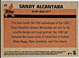 Alcantara, Sandy, Rookie, Refractor, 1983, Retro, 2018, Topps, Series 2, 53, Chrome, RC, Cy Young, All-Star, Complete Games, Innings, Starter, Starting, Miami, Marlins, St Louis, Cardinals, Pitcher, Strikeouts, Ks, Baseball, MLB, RC, Baseball Cards