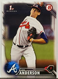 Anderson, Rookie, Ian, Bowman, Draft, Topps, Atlanta, Braves, Prospect, Pitcher, Strikeouts, ERA, RC, Baseball Cards