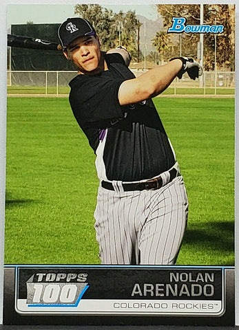 Arenado, Rookie, Nolan, Bowman, Topps 100, Colorado, Rockies, St Louis, Cardinals, Slugger, Home Runs, RC, Baseball Cards