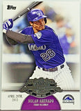 Arenado, Rookie, Nolan, 2013, Topps, Update, Making Their Mark, MM-34, MM34, Phenom, All-Star, Platinum Glove, Gold Glove, Colorado, Rockies, Home Runs, Slugger, RC, Baseball Cards