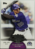 Arenado, Rookie, Nolan, 2013, Topps, Update, Making Their Mark, MM-34, MM34, Phenom, All-Star, Platinum Glove, Gold Glove, Colorado, Rockies, Home Runs, Slugger, RC, Baseball Cards