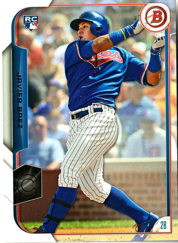 Baez, Rookie, Javier, Javy, 2015, Bowman, 150, Phenom, Chicago, Cubs, Shortstop, El Mago, New York, Mets, Home Runs, Slugger, RC, Baseball Cards