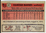 Harold Baines Rookie 1981 Topps #347 HOF, Chicago White Sox