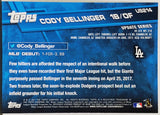 Cody Bellinger Rookie Debut 2017 Topps Update #US214 Dodgers ROY, MVP