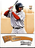 Betts, Mookie, Rookie, 2014, Panini, Classics, 169, RC, MVP, All-Star, Gold Glove, Silver Slugger, Batting Title, World Series, Title, Champion, Championship, Stolen Bases, Speed, Power, Boston, Red Sox, Los Angeles, Dodgers, Home Runs, Slugger, RC, Baseball, MLB, Baseball Cards