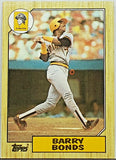 Bonds, Rookie, Barry, 1987, Topps, 320, Error, MVP, Home Run King, Batting Title, World Series, Pittsburgh, Pirates, San Francisco, Giants, Home Runs, Slugger, RC, Baseball Cards