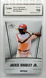 Bradley, Jr, Rookie, Graded 10, Gem Mint, GMA 10, Jackie, 2011, Leaf, Draft, Collegiate, National, Boston, Red Sox, ALCS MVP, Gold Glove, World Series, JBJ, Defense, Home Runs, RC, Baseball Cards