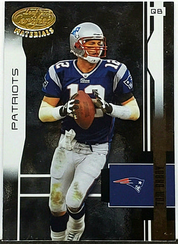 Tom Brady Foil Card 2003 Leaf Certified Materials #76 Patriots
