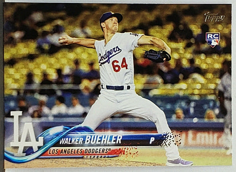 Buehler, Rookie, Flagship, Walker, 2018, Topps, Los Angeles, Dodgers, Pitcher, Strikeouts, Baseball Cards
