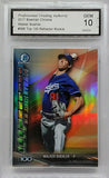 Buehler, Rookie, Refractor, Walker, Graded 10, PGA, 2017, Bowman, Chrome, Topps, Los Angeles, Dodgers, Pitcher, Strikeouts, RC, Baseball Cards