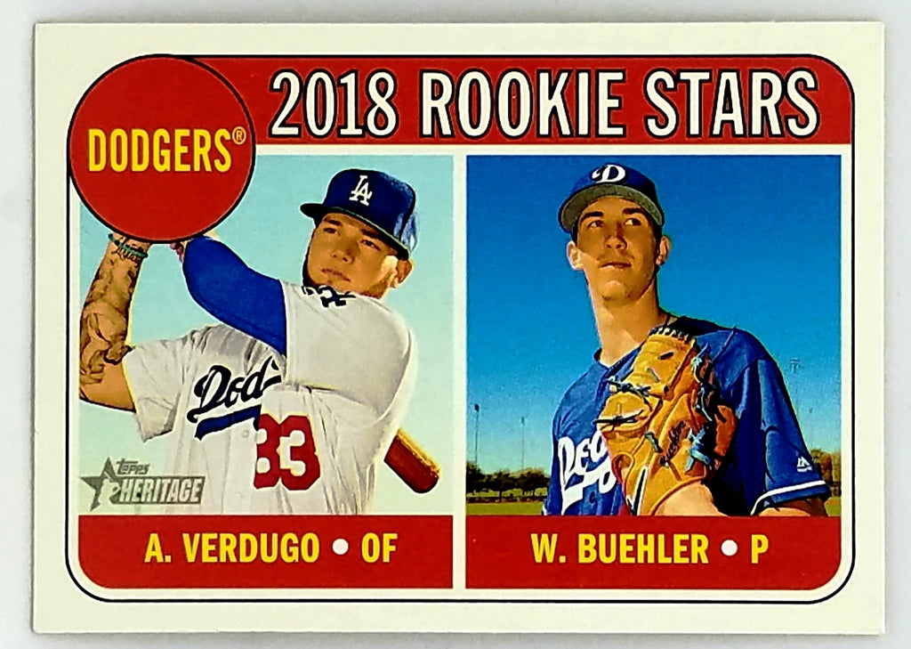 Walker Buhler Rookie & Alex Verdugo Rookie 2018 Topps Heritage #266 –