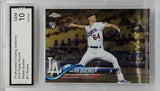 Buehler, Rookie, Walker, Graded 10, PGA, 2018, Topps, Chrome, Los Angeles, Dodgers, Pitcher, Strikeouts, RC, Baseball Cards