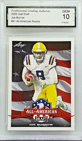 Graded 10 Joe Burrow Rookie