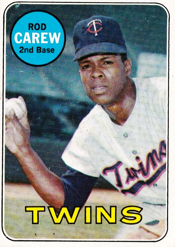 Rod Carew 1969 Topps Baseball #510 HOF, Minnesota Twins, Batting Champ –