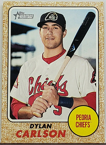 Dylan Carlson Rookie 2017 Topps Heritage Minor League #121, Cardinals –