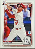Carlson, Rookie, 1st Edition, Dylan, St Louis, Cardinals, Home Runs, Bowman, Top 100 Prospect, Topps, RC, Baseball Cards