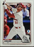 Carlson, Rookie, 1st Edition, Dylan, St Louis, Cardinals, Home Runs, Bowman, Top 100 Prospect, Topps, RC, Baseball Cards