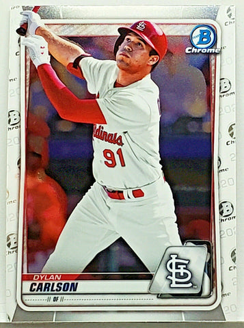 Carlson, Rookie, Dylan, Bowman, Chrome, St Louis, Cardinals, Home Runs, Bowman, Top 100 Prospect, Topps, RC, Baseball Cards