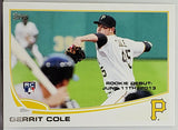 Cole, Rookie, Debut, Gerrit, 2013, Topps, Update, Pitcher, Pirates, Astros, Yankees, Strikeouts, RC, Baseball Cards