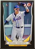 Conforto, Rookie, Black, Asia, Michael, Bowman, Draft, New York, Mets, Slugger, Home Runs, RC, Baseball Cards