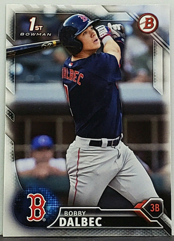 Dalbec, Rookie, 1st Bowman, Bobby, 2016, Bowman, Draft, BD-99, Topps, Phenom, Boston, Red Sox, Home Runs, Slugger, RC, Baseball Cards