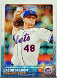 DeGrom, Future Stars, Jacob, 2015, Topps, Rookie, New York, Mets, Cy Young, Pitcher, Strikeouts, RC, Baseball Cards