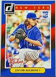 DeGrom, Rookie, Jacob, 2014, Donruss, The Rookies, 74, Panini, Pitcher, Rookie of The Year, ROY, Cy Young, Ks, New York, Mets, Strikeouts, Ks, Baseball Cards