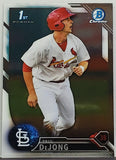 DeJong, Rookie, 1st Bowman, Paul, 2016, Bowman, Chrome, Prospects, BCP-43, Topps, Phenom, St Louis, Cardinals, Home Runs, Slugger, RC, Baseball Cards