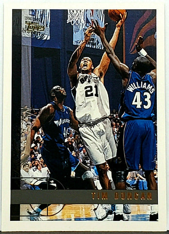 Duncan, Rookie, Flagship, Tim, 1997, 1997-98, Topps, 115, HOF, MVP, All-Star, Finals MVP, San Antonio, Spurs, Championship, Champ, Title, Rings, Finals, Points, RC, Basketball, NBA, Basketball Cards