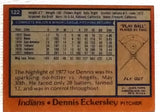 1978 Topps #122 Dennis Eckersley, Indians, Graded 7.5 NM+, CardboardandCoins.com