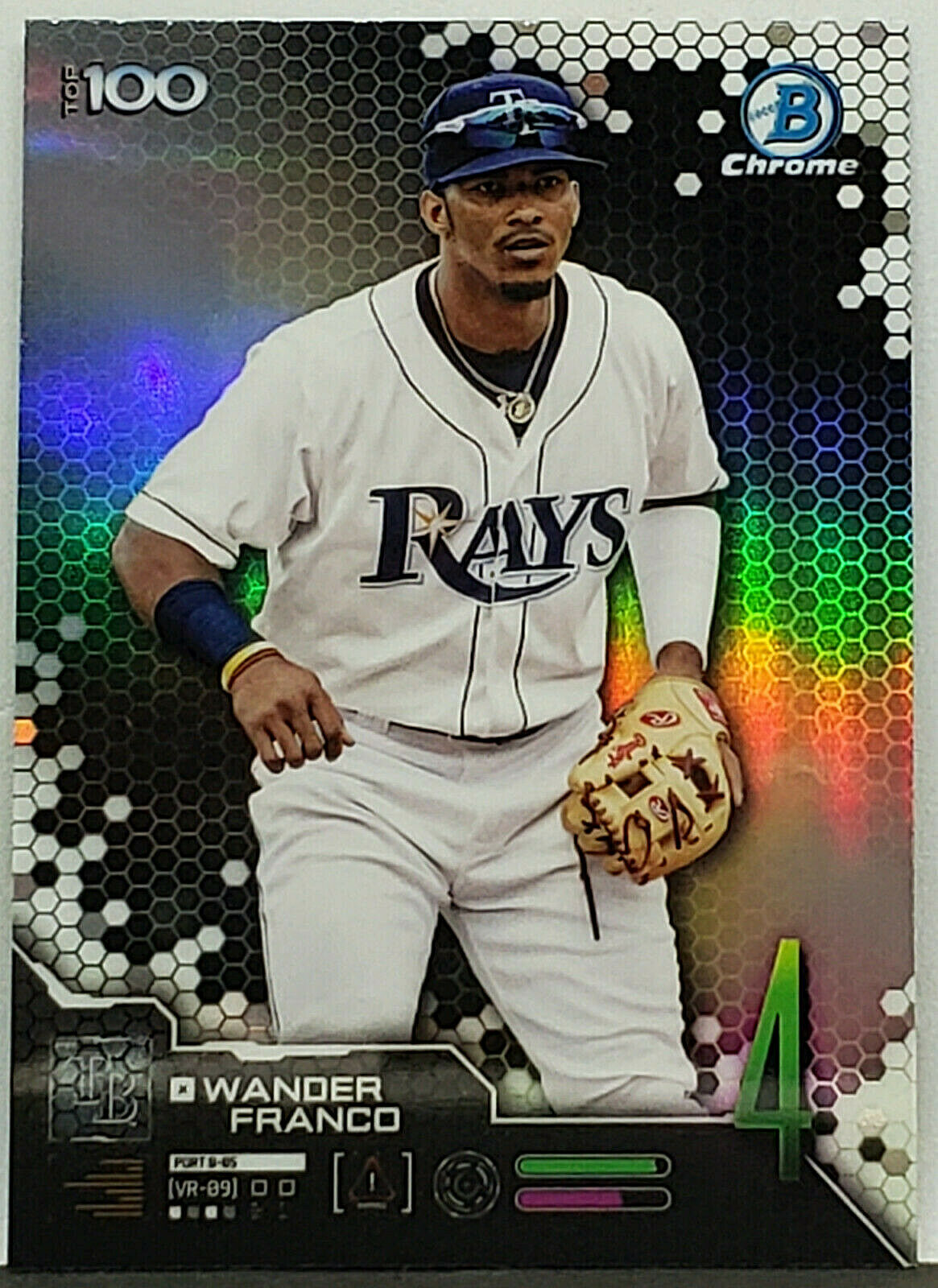 2019 Bowman Chrome Refractor Wander Franco Rays Rookie /499