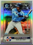 Franco, Rookie, Refractor, Wander, Bowman, Chrome, Spanning, Insert, Tampa Bay, Rays, Prospect, Topps, Home Runs, RC, Baseball Cards