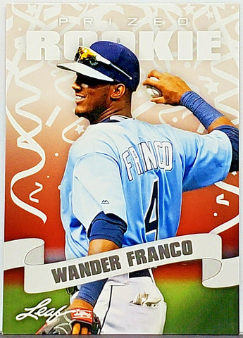 Franco, Rookie, Wander, 2018, Leaf, Prized, 21, Tampa Bay, Rays, On-Base Streak, Phenom, Home Runs, Slugger, RC, Baseball Cards