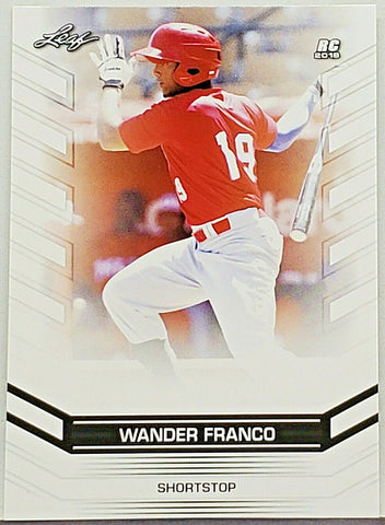 Franco, Rookie, Wander, 2018, Leaf, RC2018, RC-01, RC01, Tampa Bay, Rays, Phenom, On-Base Streak, Home Runs, Slugger, RC, Baseball Cards