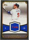 Freeman, Rookie-Era, Gold Futures, Freddie, 2012, Topps, GF-4, GF4, Rookie, Phenom, MVP, All-Star, Atlanta, Braves, World Series, Home Runs, Slugger, RC, Baseball Cards