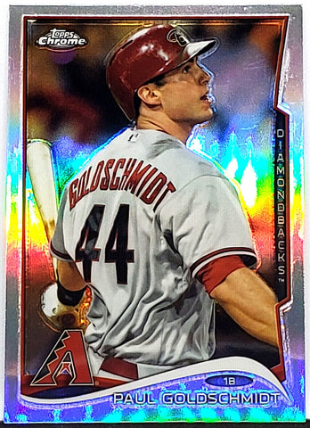 Goldschmidt, Paul, Refractor, 2014, Topps, Chrome, 125, Goldy, All-Star, Silver Slugger, Gold Glove, First Base, 1st Base, Defense, Defensive, Arizona, Diamondbacks, St Louis, Cardinals, Home Runs, Slugger, RC, Baseball, MLB, Baseball Cards