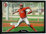 Greene, Hunter, Rookie, 1955 Bowman, Retro, 2019, Topps, On-Demand, 17, RC, Cincinnati, Reds, Pitcher, Prospect, Strikeouts, Ks, Baseball, MLB, RC, Baseball Cards