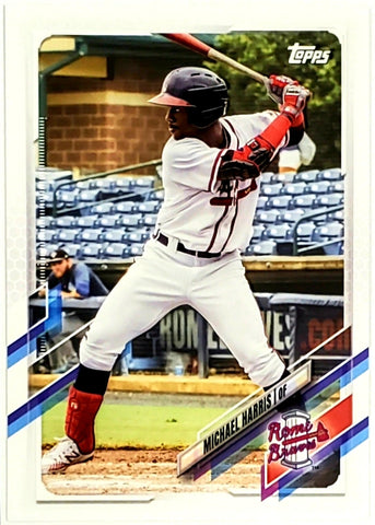 Harris, Michael, II, Rookie, 2021, Topps, Pro Debut, PD-113, Rookie Of The Year, ROY, RC, Prospect, Draft, Outfield, Atlanta, Braves, Home Runs, Slugger, RC, Baseball, MLB, Baseball Cards