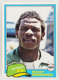 Rickey Henderson 1981 Topps #261 HOF Oakland Athletics, A's, 2nd Year!