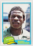 Rickey Henderson 1981 Topps #261 HOF Oakland Athletics, A's, 2nd Year!