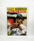 Henderson, Rickey, Yankees, HOF, Stolen Bases, Baseball Cards, Topps, 1986