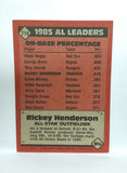 Henderson, Rickey, Yankees, HOF, Stolen Bases, Baseball Cards, Topps, 1986