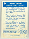 Jim Hunter Cloth 1977 Topps Cloth #21 HOF Pitcher "Catfish", Yankees