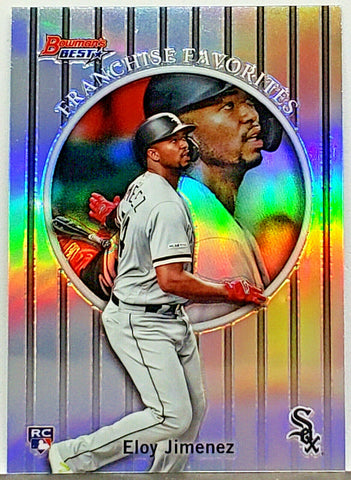 Jimenez, Rookie, 1999 Retro, Refractor, Eloy, 2019, Bowman, Best, Topps, 99FF-EJ, Chicago, Cubs, White Sox, Slugger, Home Runs, RC, Baseball Cards