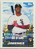 Jimenez, Rookie, Eloy, Rookies and Rising Stars, Sticker, 2019, Topps, MLB, Stickers, 109, Reverse, Sticker Card, Albert Pujols, Phenom, Silver Slugger, Home Runs, Slugger, RC, Baseball Cards