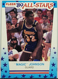 Johnson, Magic, Sticker, 1989, Fleer, All-Star, Stickers, 5, Insert, Rare, Los Angeles, Lakers, LA, HOF, MVP, All-Star, Finals MVP, Earvin, Points, NBA, Basketball Cards