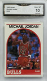 Jordan, Michael, Graded 10, Gem Mint, GMA 10, 1989, Hoops, 200, HOF, ROY, MVP, All-Star, Finals MVP, Chicago, Bulls, Champ, Rings, Finals, Points, NBA, Basketball Cards